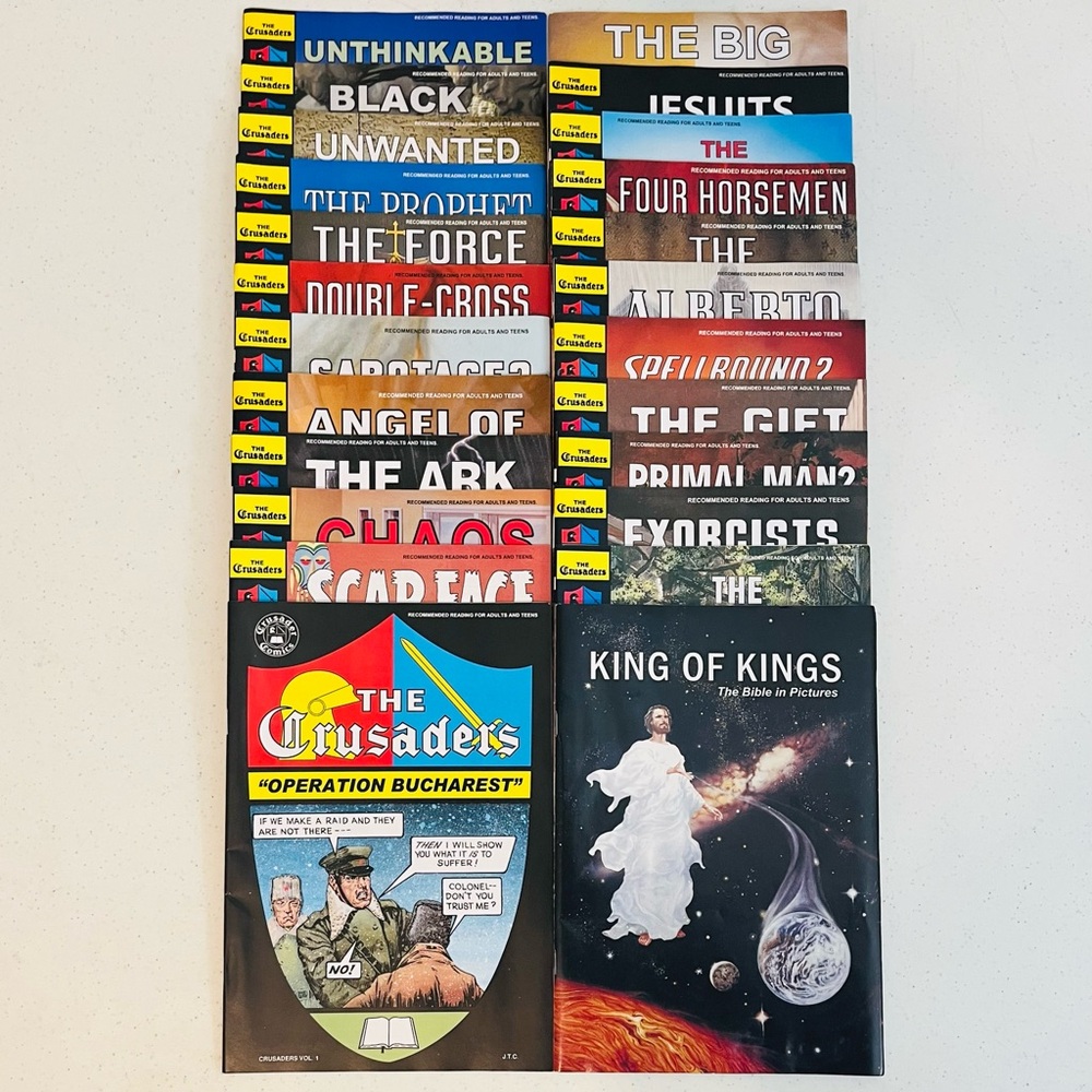 CHRISTIAN COMICS - The Crusaders - JUMBO PACK COLLECTION OF 24, By Jack T. Chick